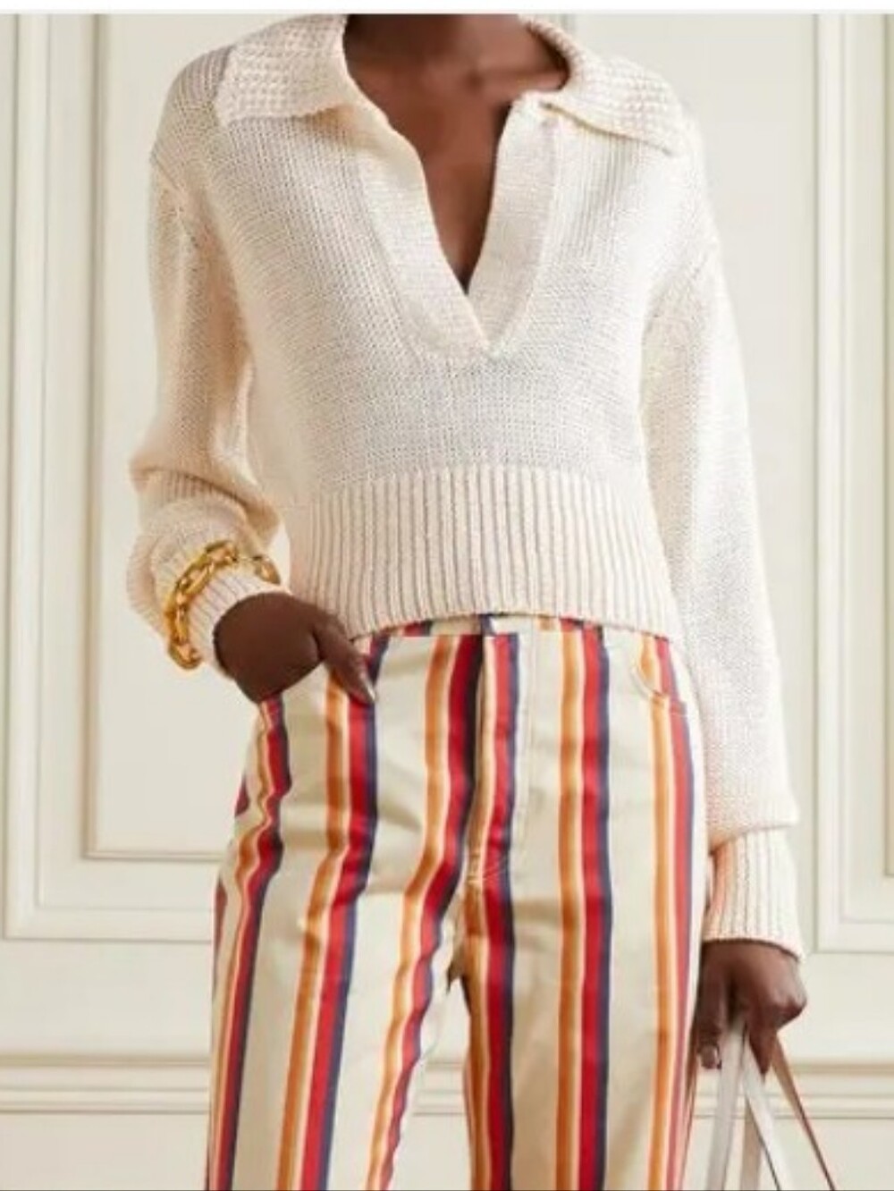 Calle Del Mar Net Sustain Knitted Sweater EUC Size Small, Ivory